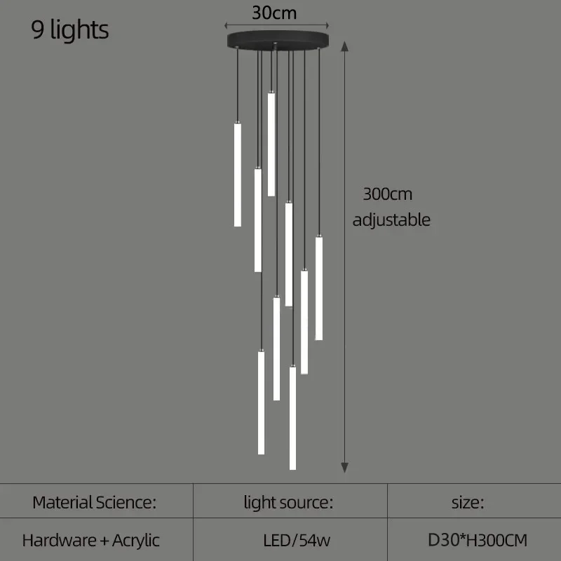 Modern Linear Decorative Chandelier