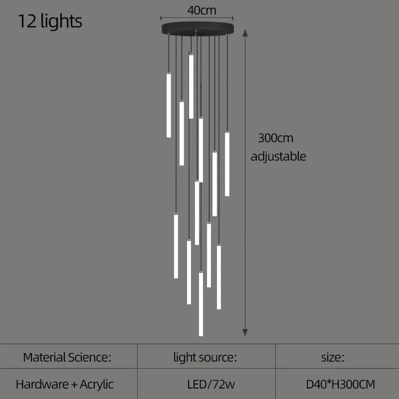 Modern Linear Decorative Chandelier