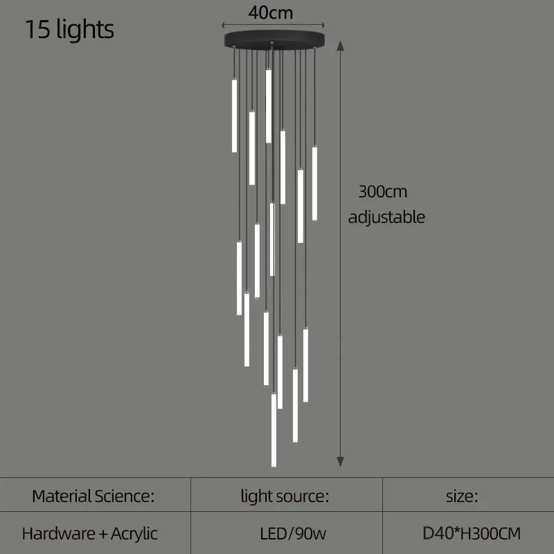 Modern Linear Decorative Chandelier