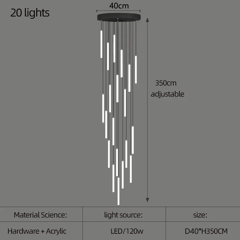 Modern Linear Decorative Chandelier