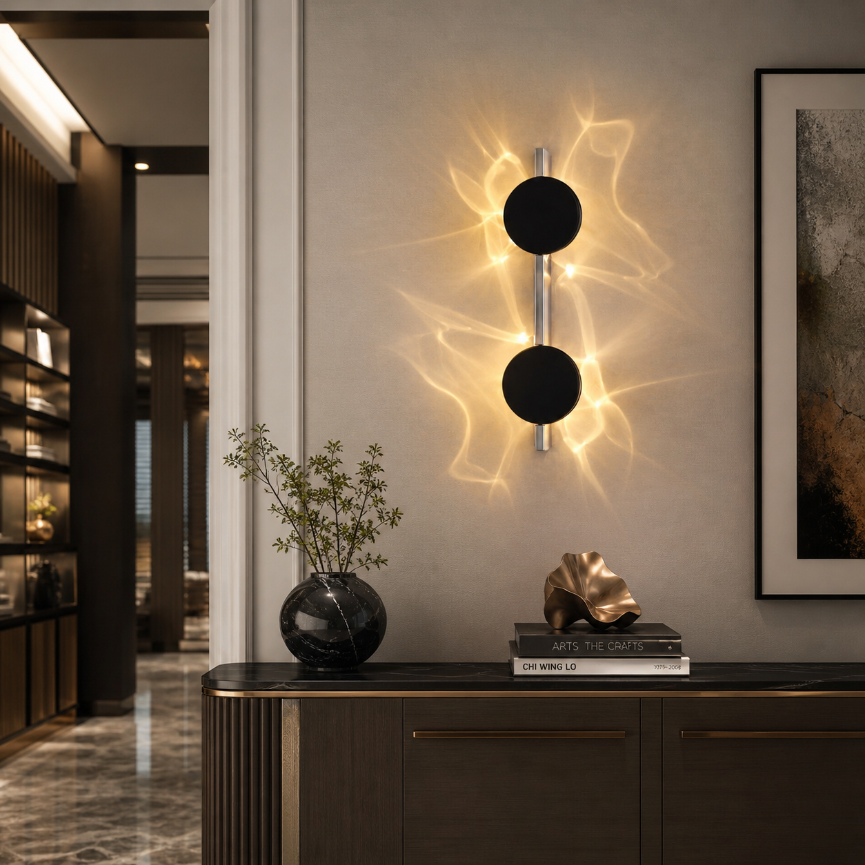 Artistic Corrugated Wall Sconce