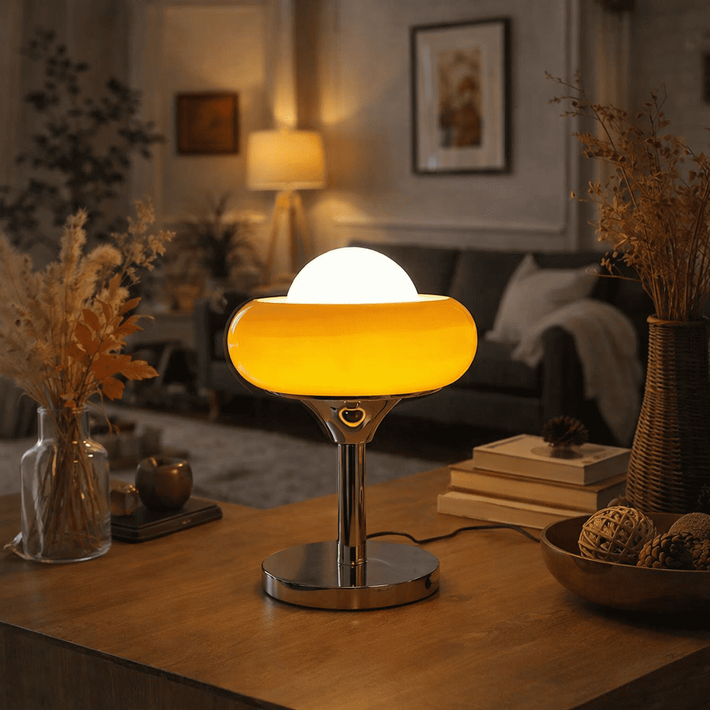 Egg Tart Glass Table Lamp
