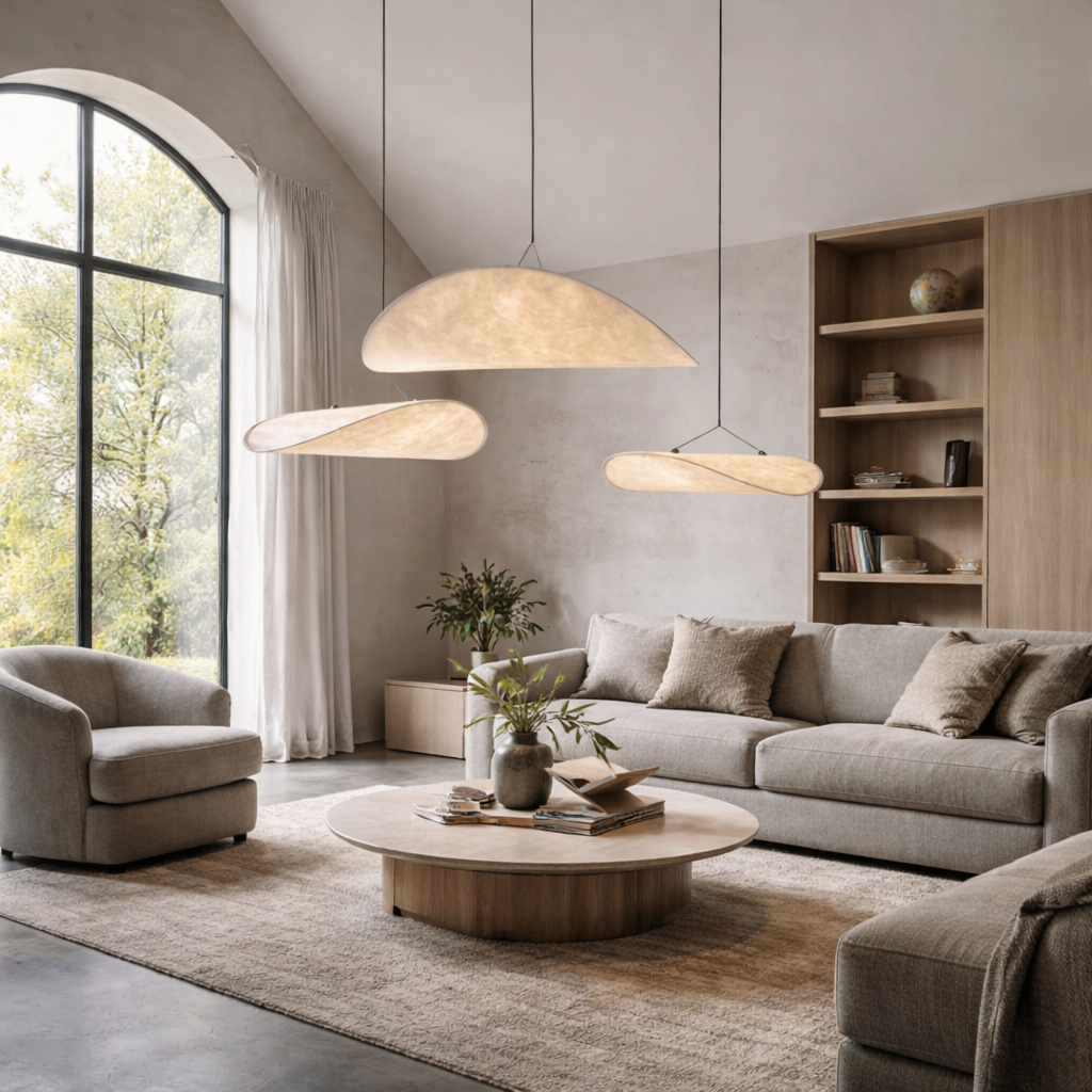 Modern Silk LED Pendant Lamp