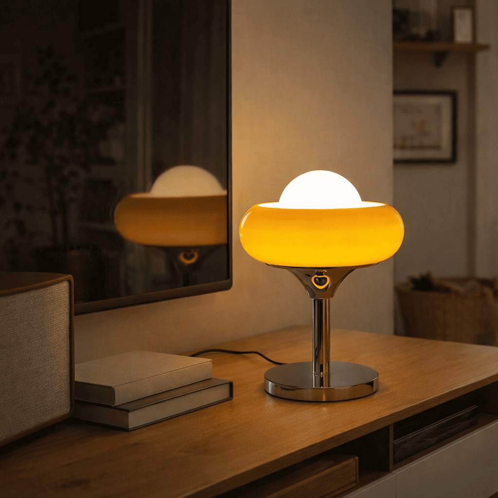 Egg Tart Glass Table Lamp
