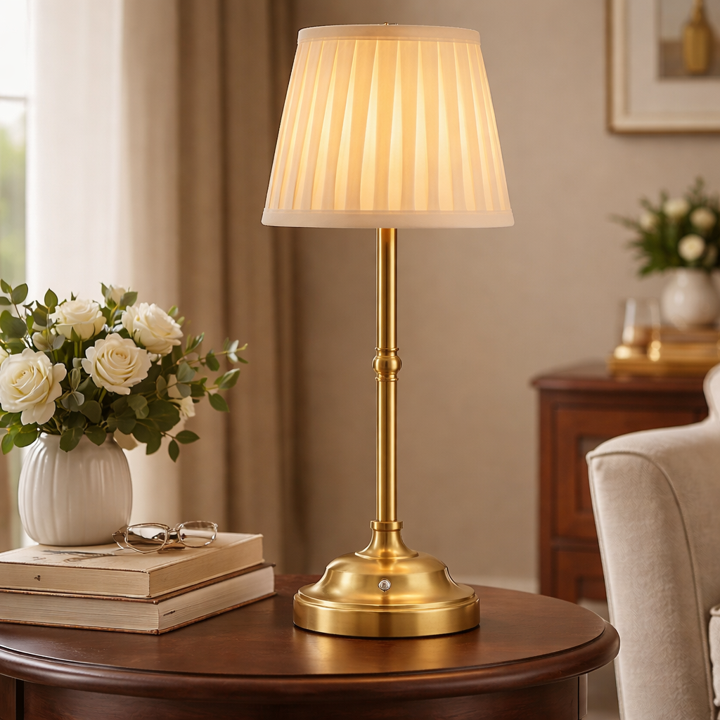 Cordless Fabric Shade Table Lamp