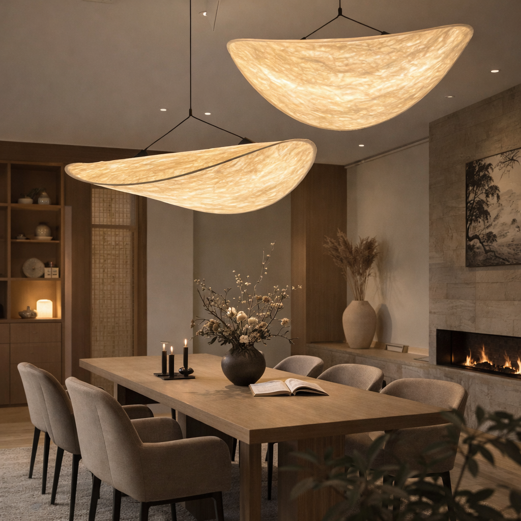 Modern Silk LED Pendant Lamp