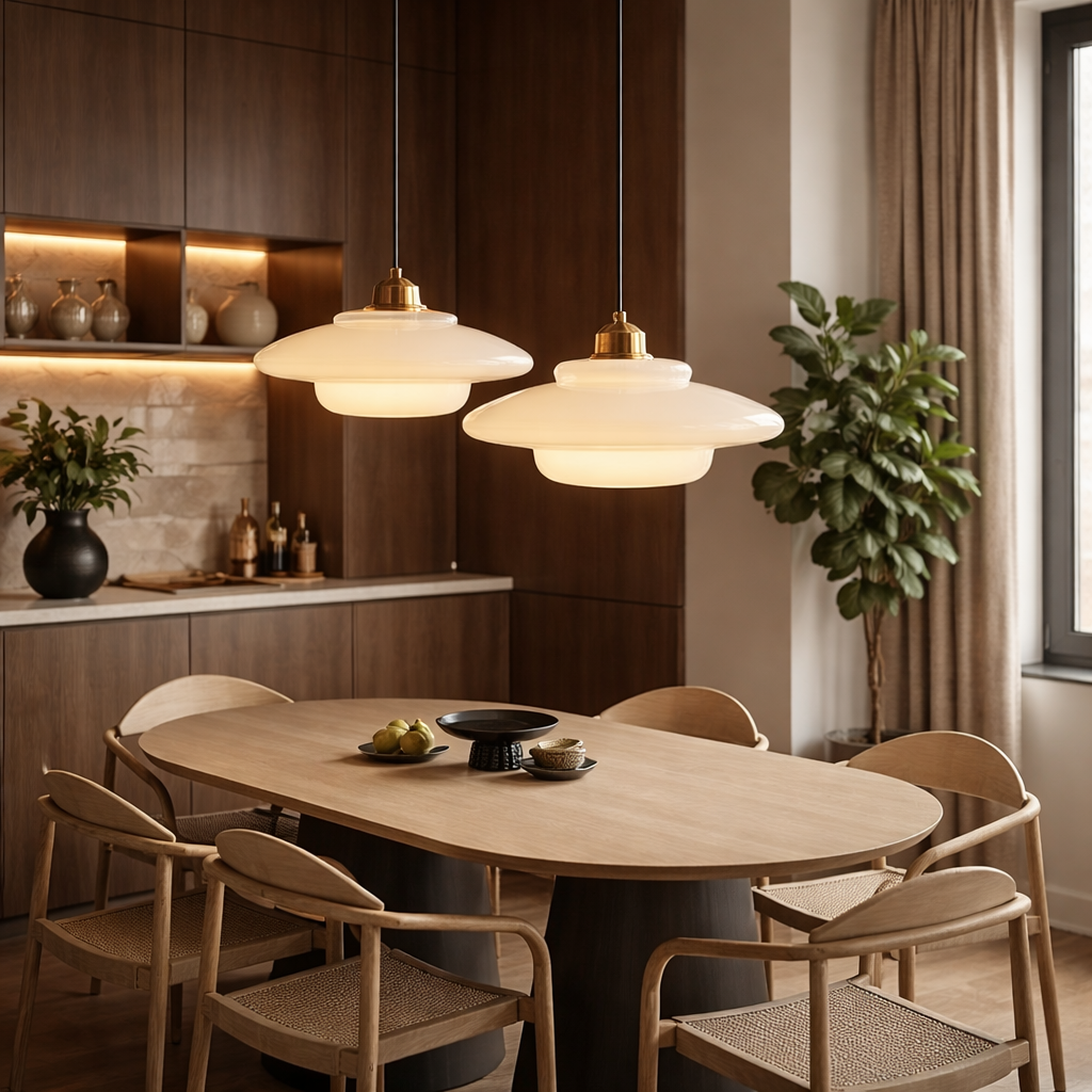 Milk Glass Pendant Light
