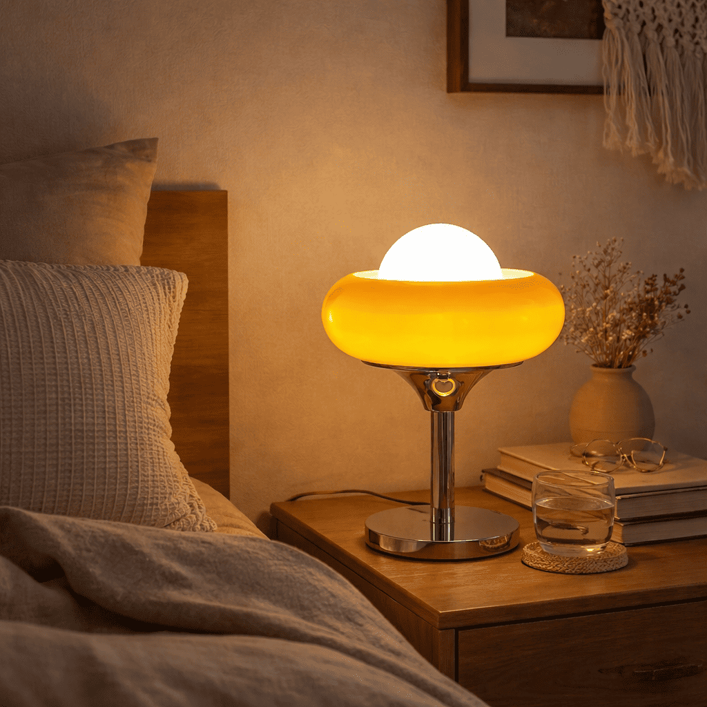 Egg Tart Glass Table Lamp