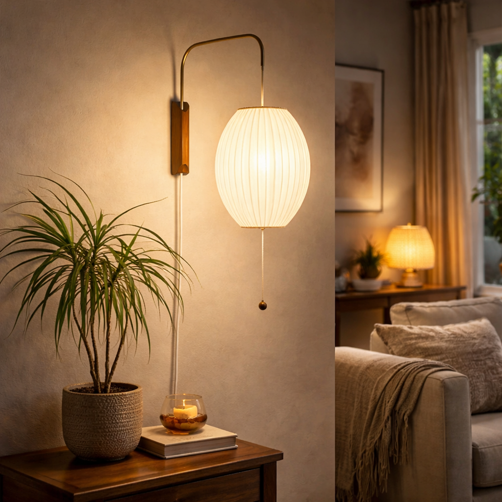 Modern Silk Cloth Wall Lamp