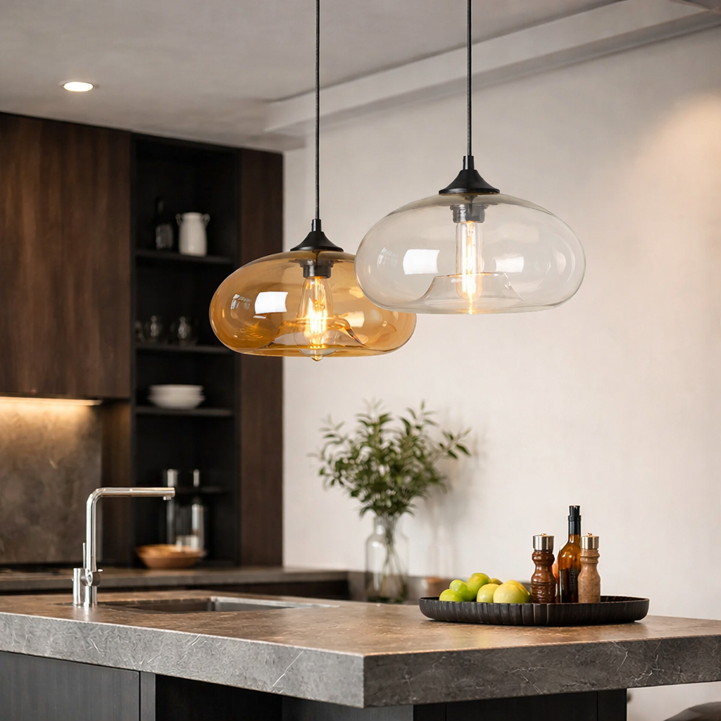 Color Glass Pendant Light