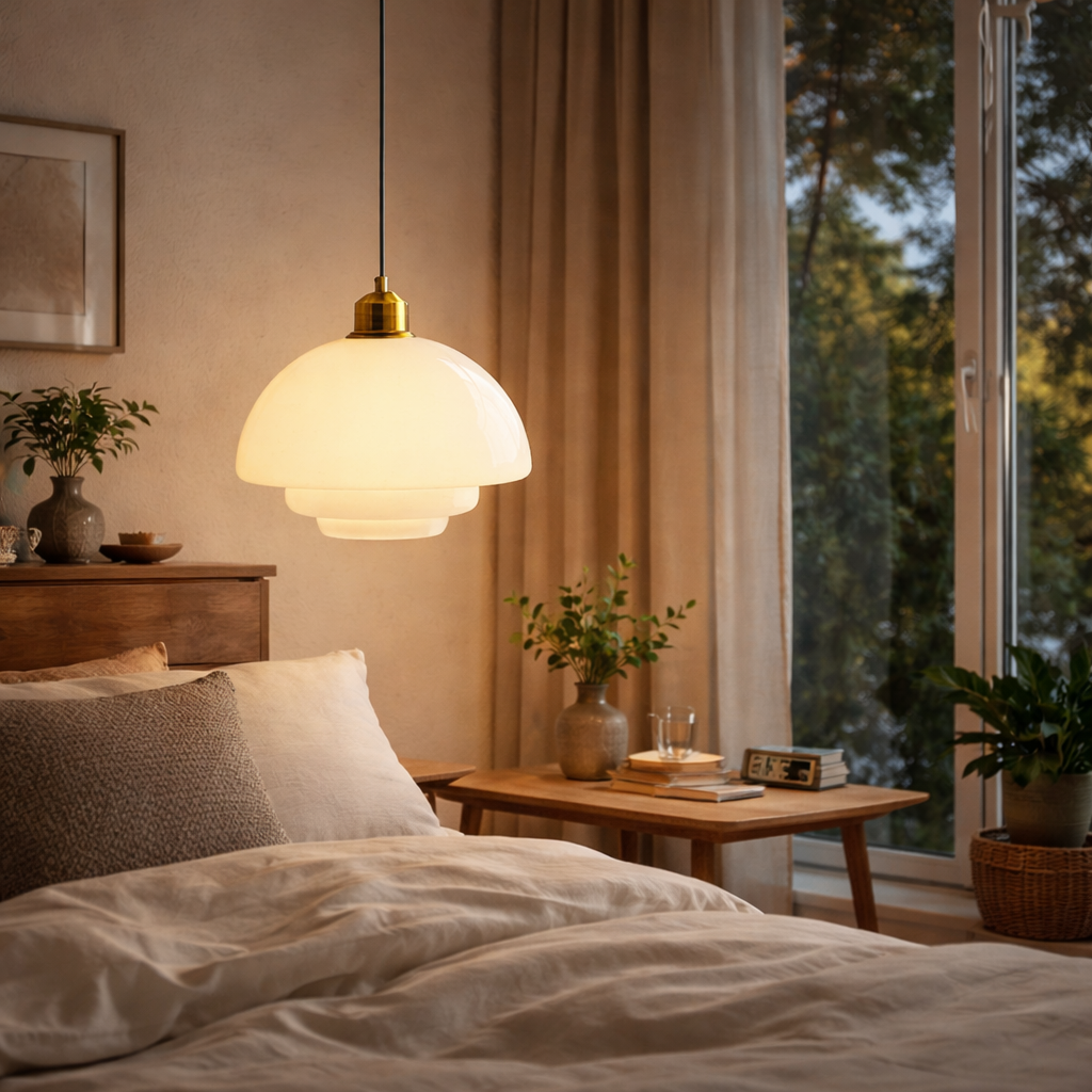 Milk Glass Pendant Light