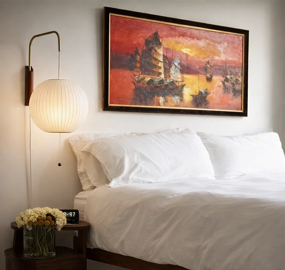 Modern Silk Cloth Wall Lamp