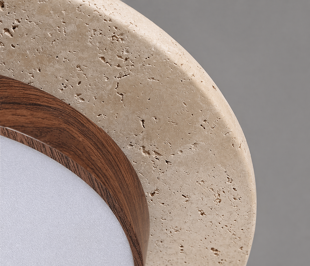 Round Stone Ceiling Light