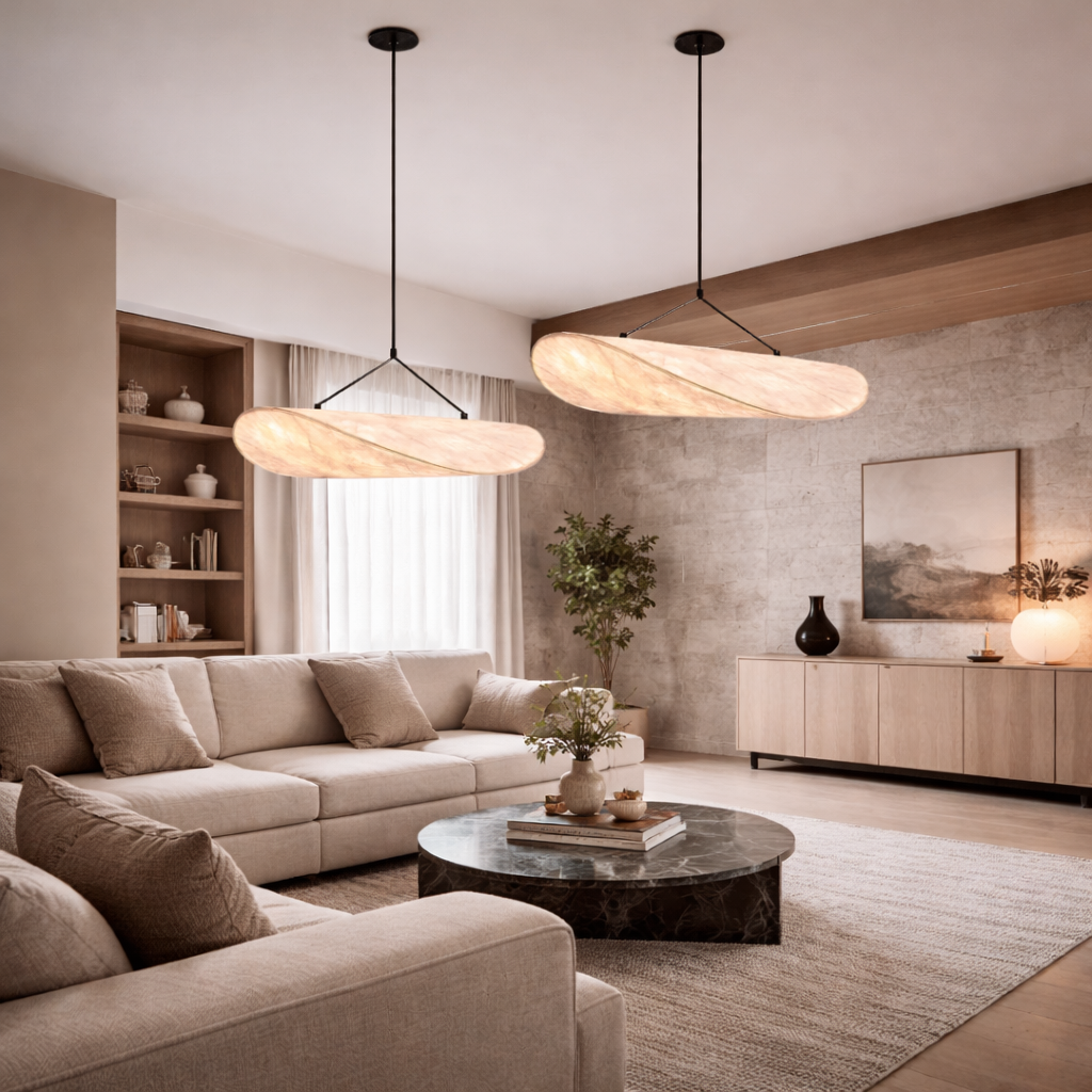 Modern Silk LED Pendant Lamp