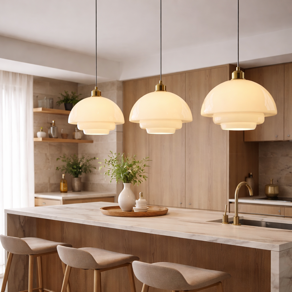 Milk Glass Pendant Light