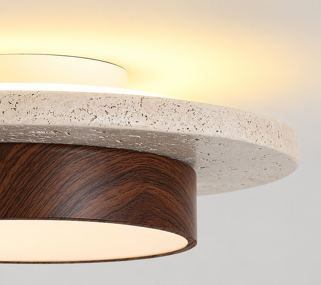 Round Stone Ceiling Light