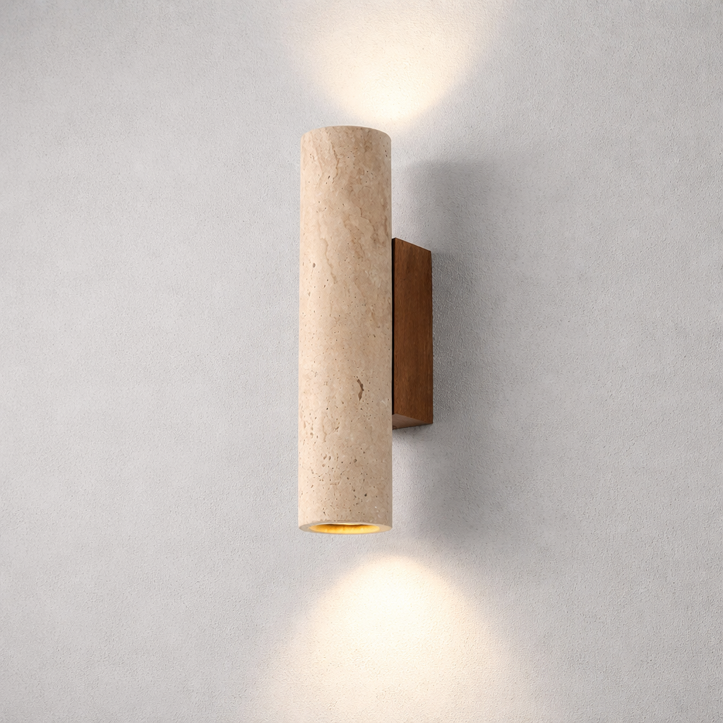 Yellow Travertine Wall Sconce