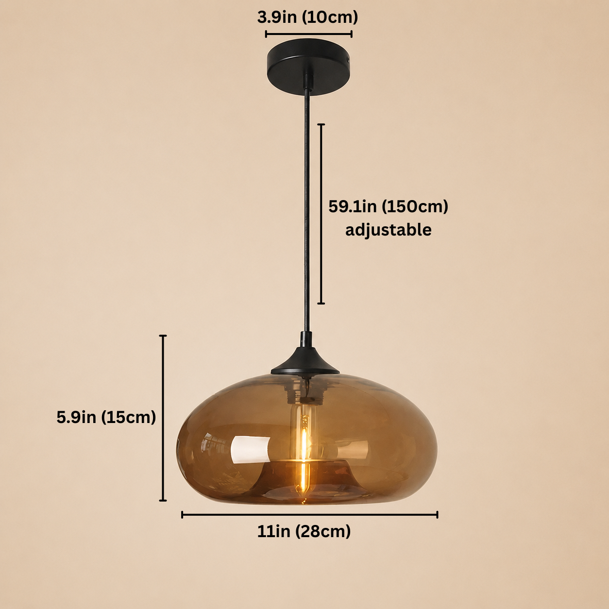Color Glass Pendant Light