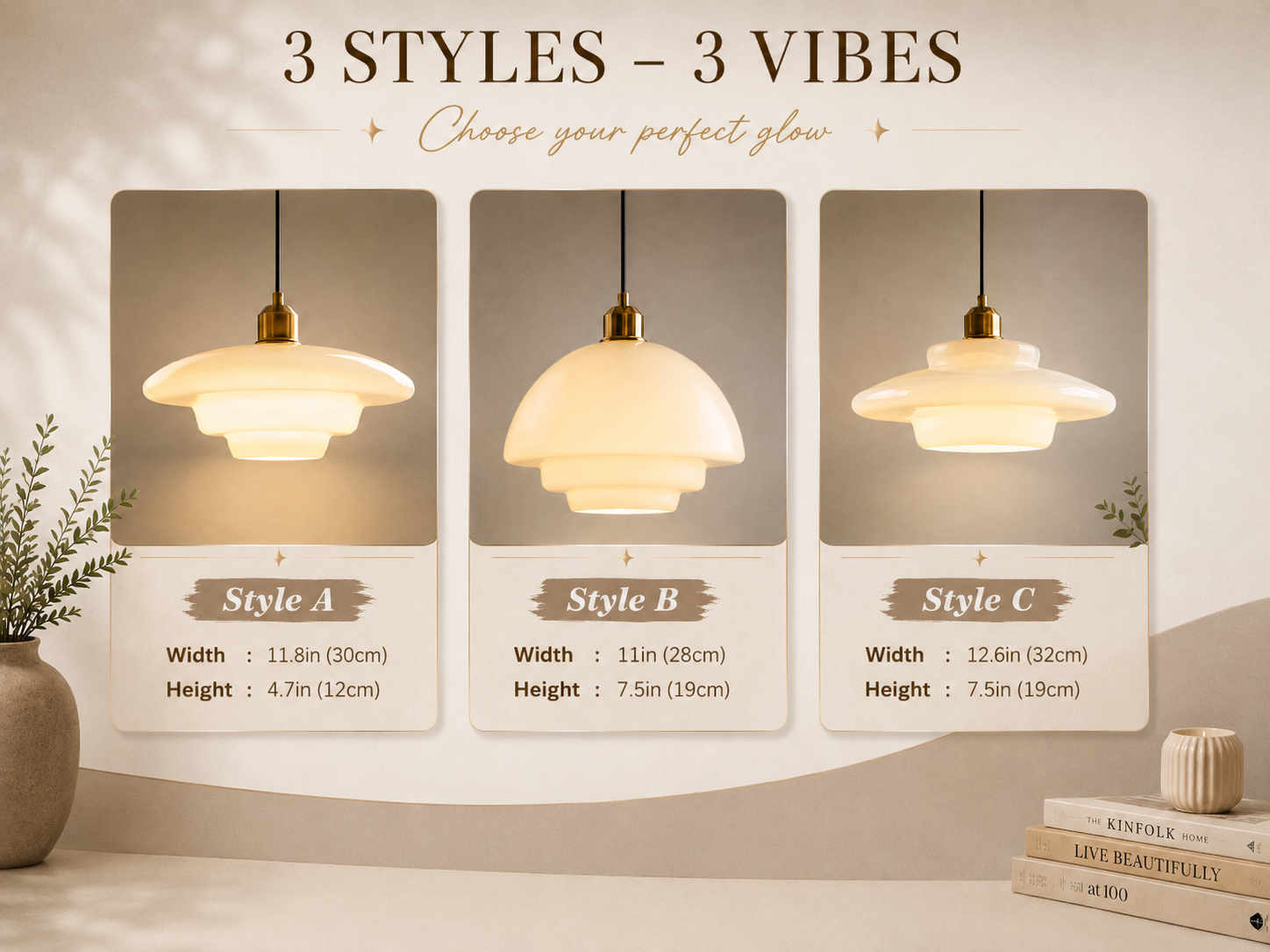 Milk Glass Pendant Light