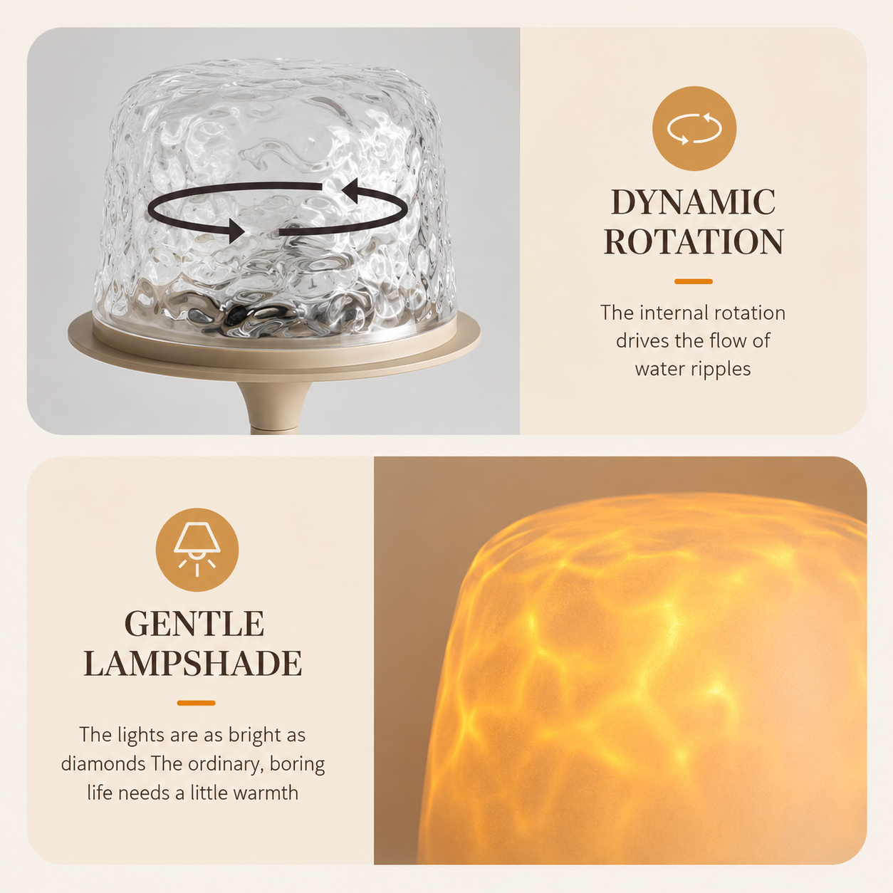 Water Ripple Effect Table Lamp