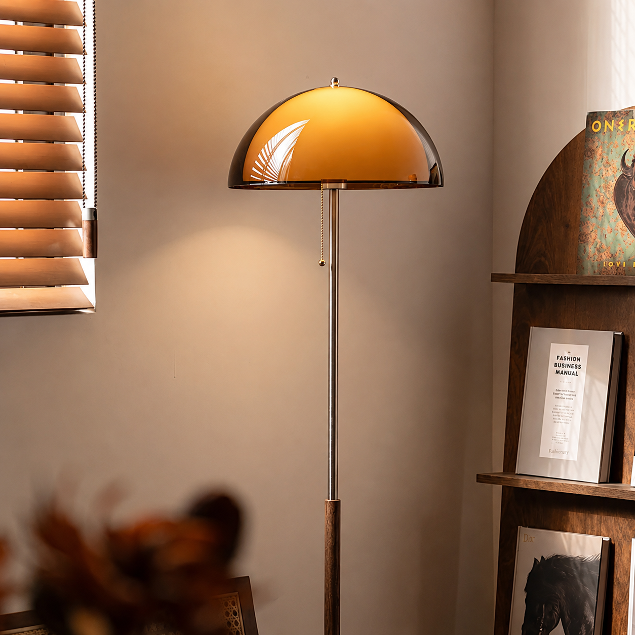 Orange Mushroom Floor Lamp