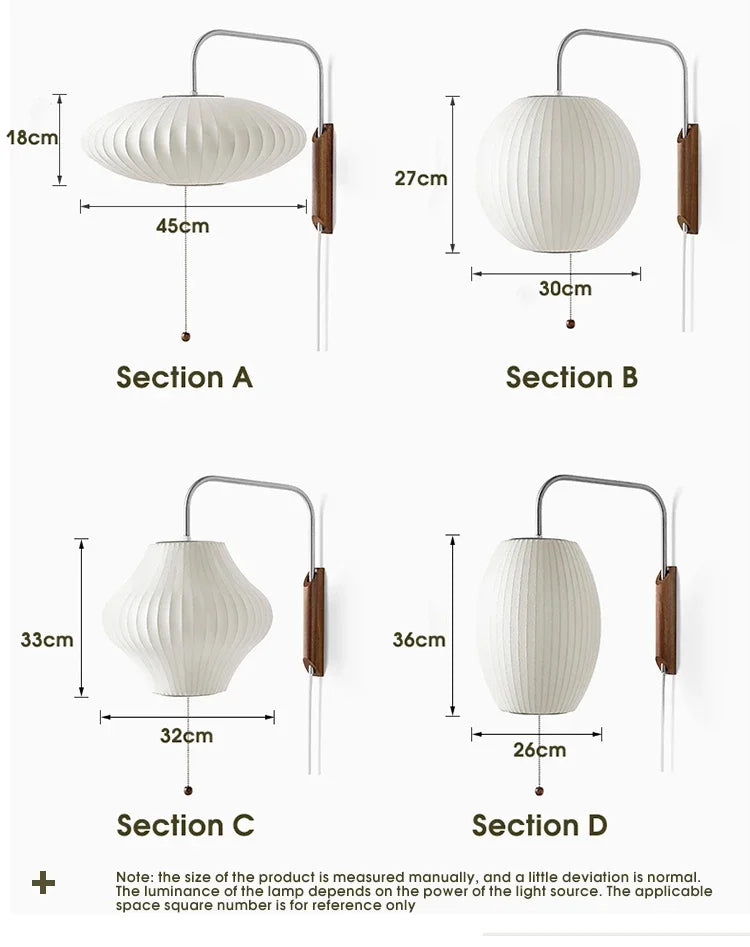 Modern Silk Cloth Wall Lamp