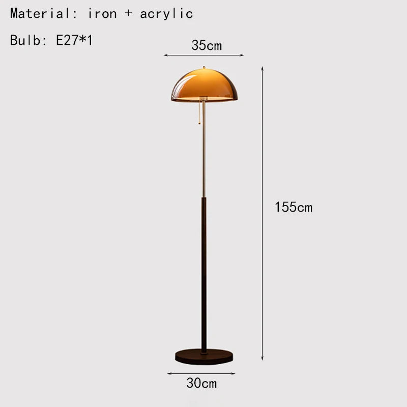 Orange Mushroom Floor Lamp