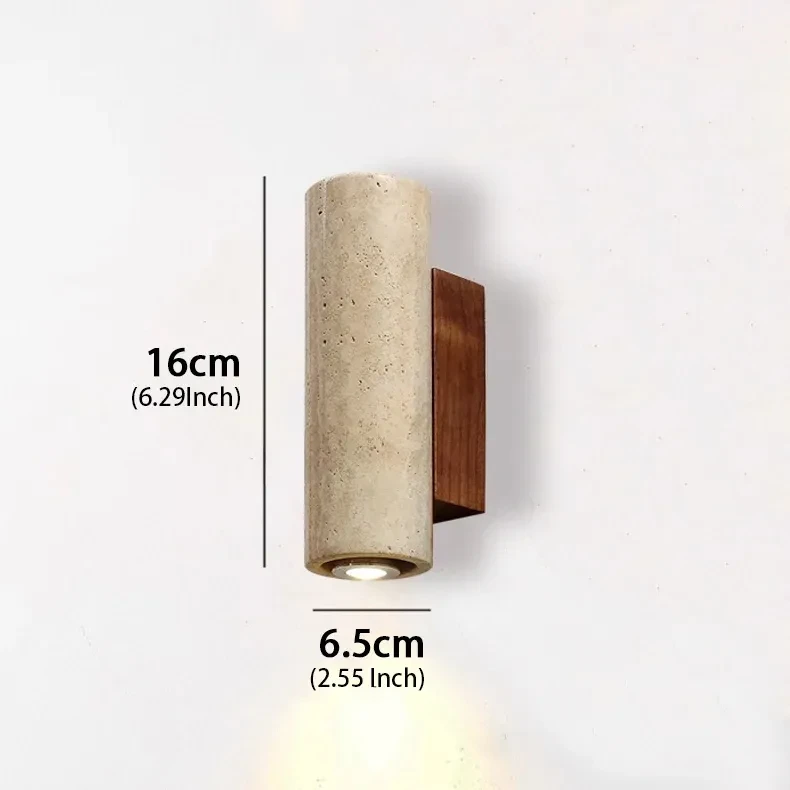 Yellow Travertine Wall Sconce