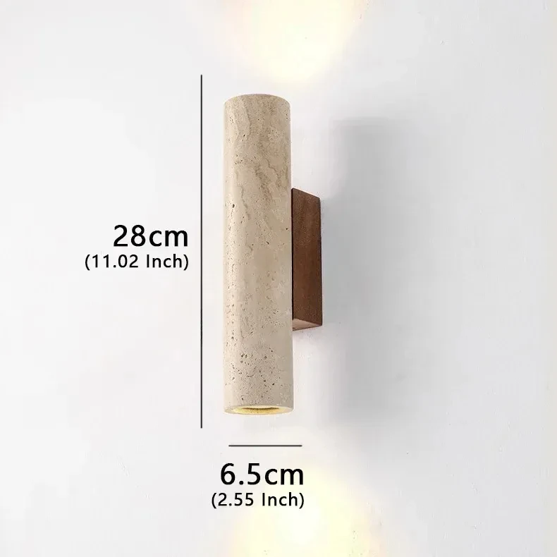 Yellow Travertine Wall Sconce