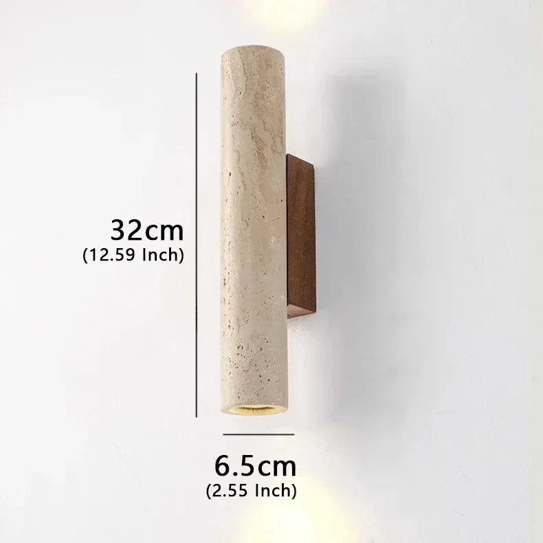 Yellow Travertine Wall Sconce