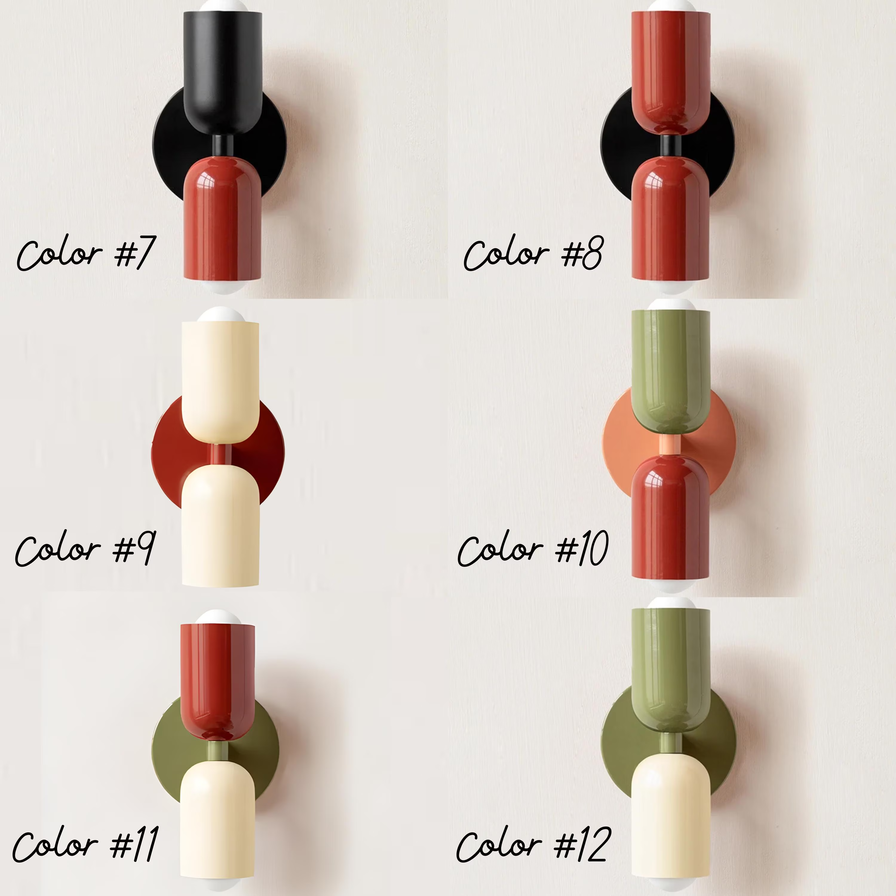 Colorful Dual Head Wall Sconce