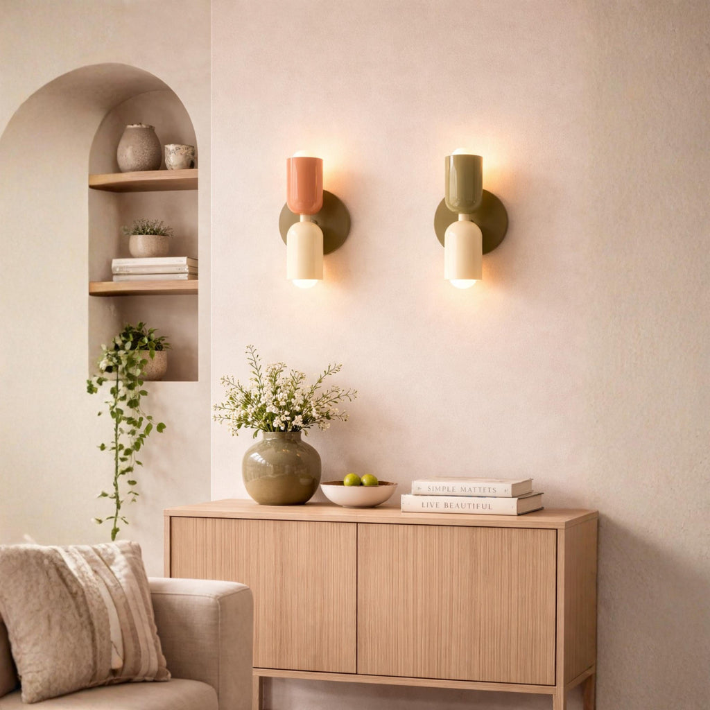Colorful Dual Head Wall Sconce