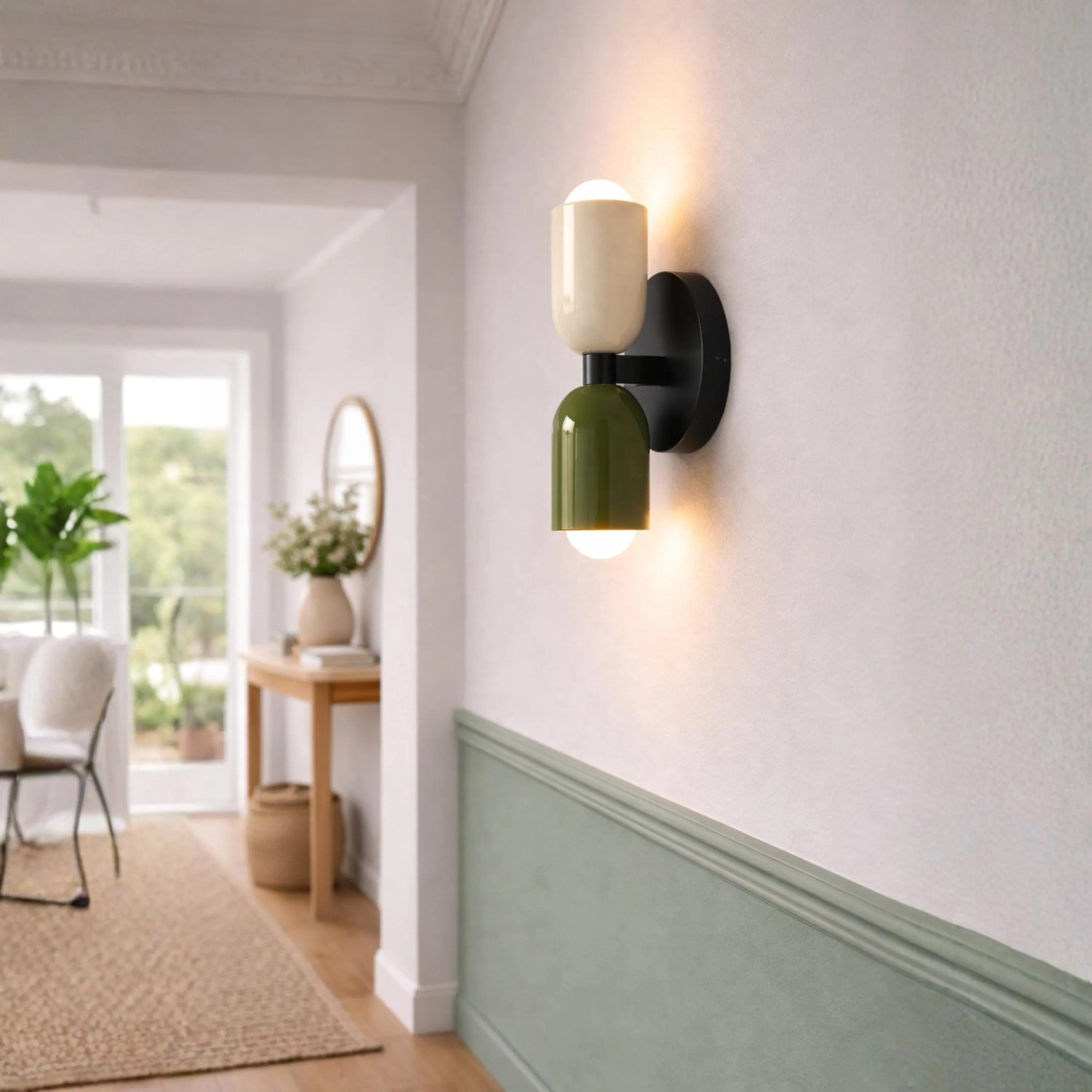 Colorful Dual Head Wall Sconce