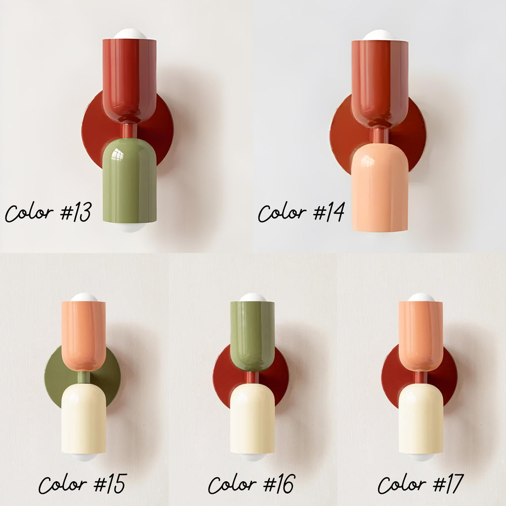 Colorful Dual Head Wall Sconce