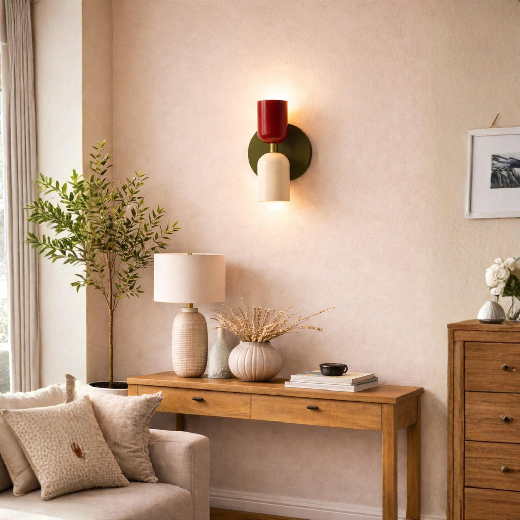 Colorful Dual Head Wall Sconce