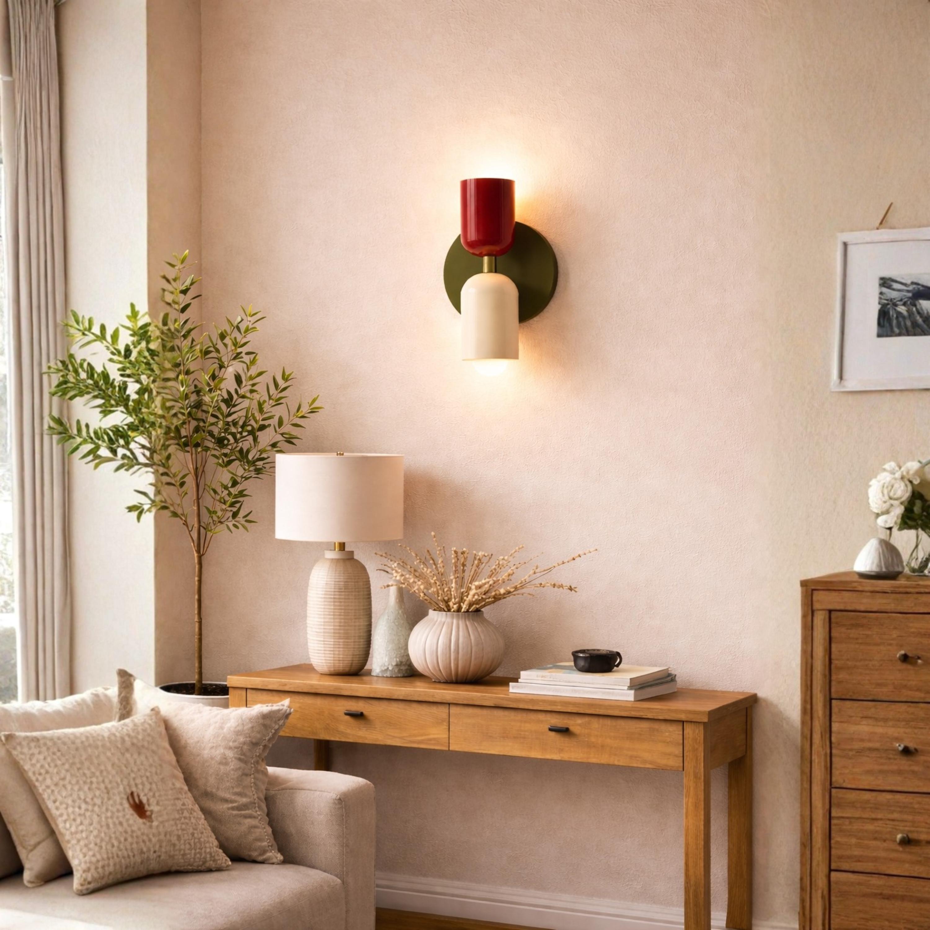 Colorful Dual Head Wall Sconce